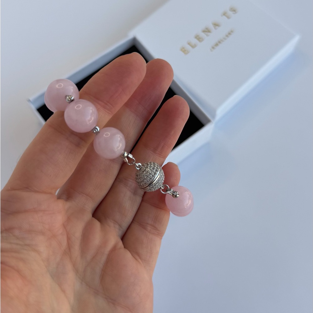 508 Rose Quartz Beaded Bracelet - Picture 5 of 7